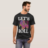 Let's Backprintロー転がラスケートで滑る Tシャツ (正面フル)