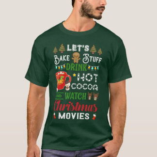 LetS Bake物ドリンク熱いココアと映画を見るg Tシャツ
