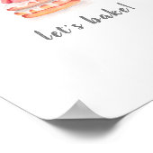 LET'S BAKE – ストロベリーポスター ポスター (角)