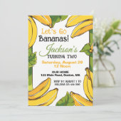 Let's Bananas Any Age Birthday Party 招待状 (スタンド正面)