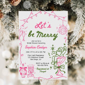 Let's be Merry Christmas Bridal Shower 招待状
