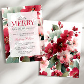 Let's Be Merry Christmas Bridal Shower 招待状