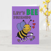 Let's Bee Friendsカード カード (黄色い花)
