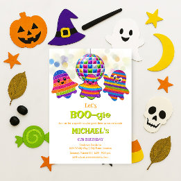 Let's BOO-gie キッズ ディスコ ハロウィン バースデーパーティー 招待状