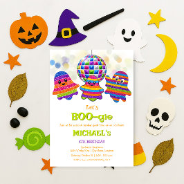 Let's BOO-gie キッズ ディスコ ハロウィン バースデーパーティー 招待状
