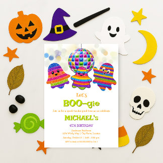 Let's BOO-gie キッズ ディスコ ハロウィン バースデーパーティー 招待状
