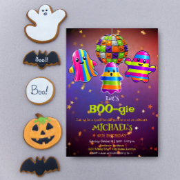 Let's BOO-gie キッズ ディスコ ハロウィン バースデーパーティー 招待状