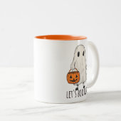 Let's Boo This Fun Ghost Trick or Treat ツートーンマグカップ (正面右)