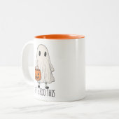Let's Boo This Fun Ghost Trick or Treat ツートーンマグカップ (正面左)