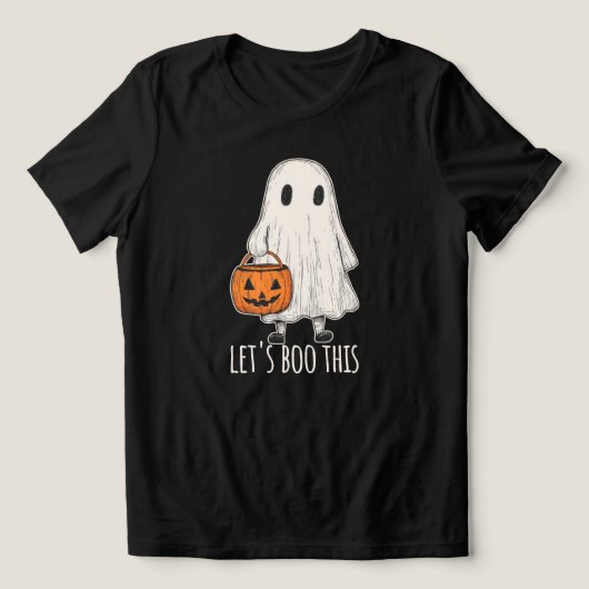 Let's Boo This Fun Ghost Trick or Treat トライブレンドTシャツ (デザイン正面)