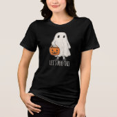 Let's Boo This Fun Ghost Trick or Treat トライブレンドTシャツ (正面)