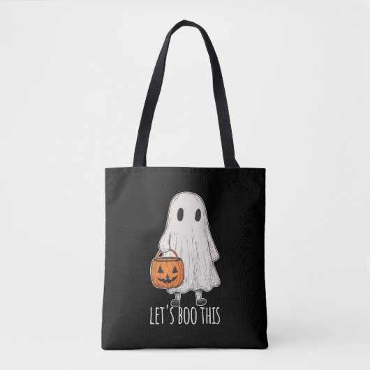 Let's Boo This Fun Ghost Trick or Treat トートバッグ (正面)