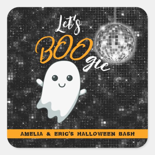 Let's BOOgie Disco Halloween スクエアシール (正面)