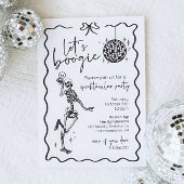 Let's Boogie Skeleton Halloween Invitation 招待状