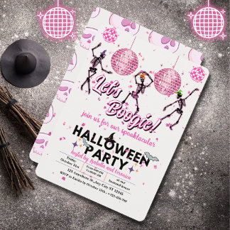 Let's Boogie Skells Dance ガーリー Disco Halloween 招待状