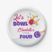 Let's Bowl Kids Bowling Birthday Party ペーパープレート (正面)