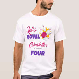 Let's Bowl Kids Bowling Birthday Party Tシャツ