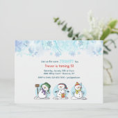 Lets Build a雪だるま招待状 招待状 (スタンド正面)