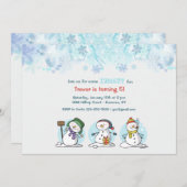 Lets Build a雪だるま招待状 招待状 (正面/裏面)