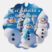  Let's Build a  Snowman Keepsake オーナメントカード (裏面)