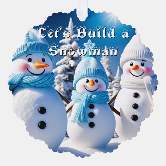  Let's Build a  Snowman Keepsake オーナメントカード (正面)