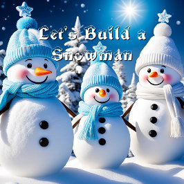  Let's Build a  Snowman Keepsake オーナメントカード