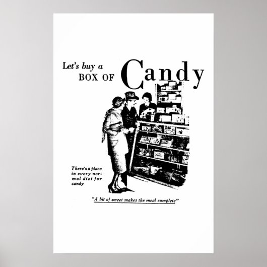 Let's Buy A Box Of Candy advertisement 1930 ポスター (正面)