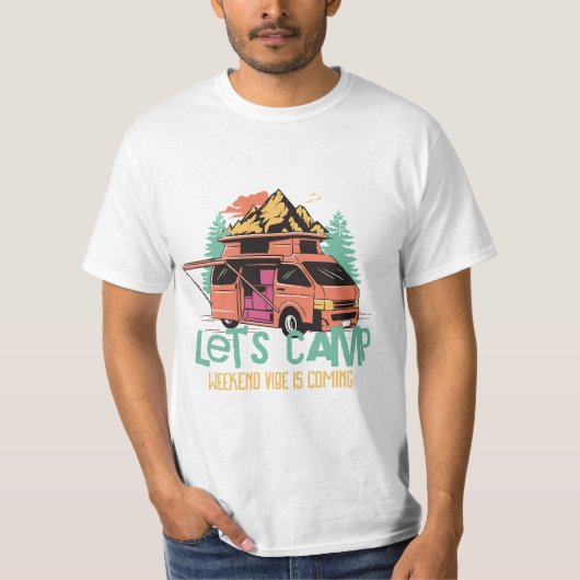 LET'S CAMP週末ビベス Tシャツ (正面)