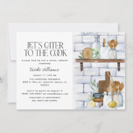 Let's Cater to the 調理師水カラーブライダルシャワー 招待状