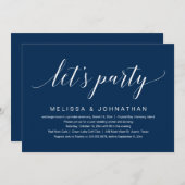 Let's Celebrate, Elopement Party Wedding Bash 招待状 (正面/裏面)