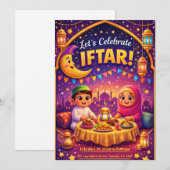 Let's Celebrate Iftar! Playful Ramadan Invitation 招待状 (正面/裏面)