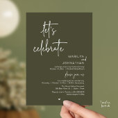 Let's Celebrate, Minimal Modern Wedding Reception 招待状