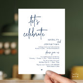 Let's Celebrate, Minimal Modern Wedding Reception 招待状
