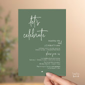 Let's Celebrate, Minimal Modern Wedding Reception 招待状