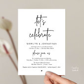Let's Celebrate, Modern Minimal Wedding Reception 招待状