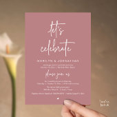 Let's Celebrate, Modern Minimal Wedding Reception 招待状