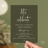Let's Celebrate, Modern Minimal Wedding Reception 招待状