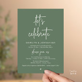 Let's Celebrate, Modern Minimal Wedding Reception 招待状