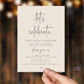 Let's Celebrate, Modern Minimal Wedding Reception 招待状