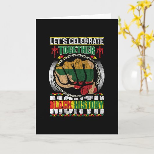 Lets Celebrate Together Black History Months カード (黄色い花)