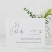 Let's Celebrate, Wedding Elopement Dinner Party 招待状 (スタンド正面)