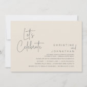 Let's Celebrate, Wedding Elopement Dinner Party 招待状 (正面)