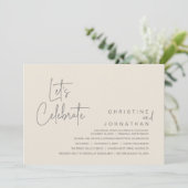 Let's Celebrate, Wedding Elopement Dinner Party 招待状 (スタンド正面)