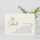 Let's Celebrate, Wedding Elopement Dinner Party 招待状 (スタンド正面)