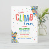 Let's Climb & Play Climbing Birthday Invitation 招待状 (スタンド正面)
