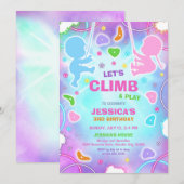 Let's Climb & Play Climbing Birthday Invitation 招待状 (正面/裏面)