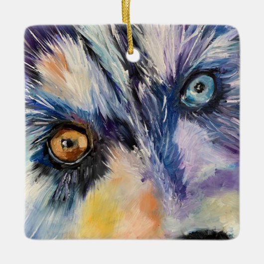 Let's color_Alaskanセ走ラミックオーナメント セラミックオーナメント (正面)