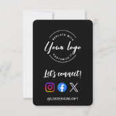 Let's connect! Social Media website logo QR code 招待状 (正面)