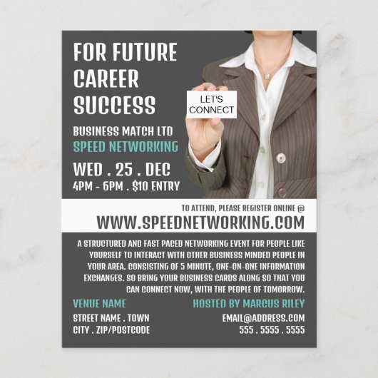 Let's Connect, Speed Networkingイベント広告s チラシ (正面)