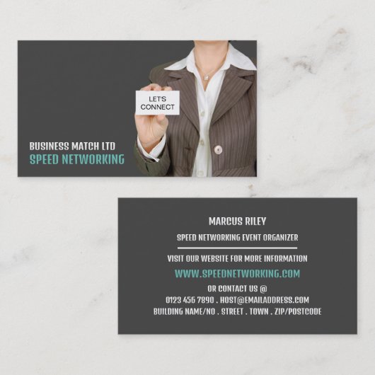 Let's Connect, Speed Networkingイベント・オーガナイザー 名刺 (正面/裏面)
